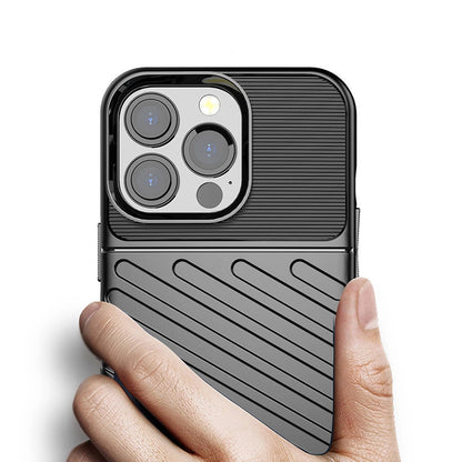 Thunder Case Flexible Tough Rugged Cover TPU Case for iPhone 13 Pro black_1