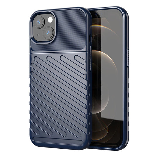 Thunder Case Flexible Tough Rugged Cover TPU Case for iPhone 13 mini blue_0