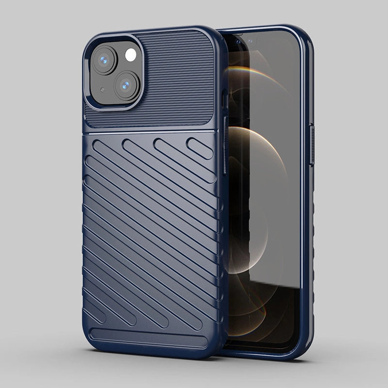 Thunder Case Flexible Tough Rugged Cover TPU Case for iPhone 13 mini blue_1