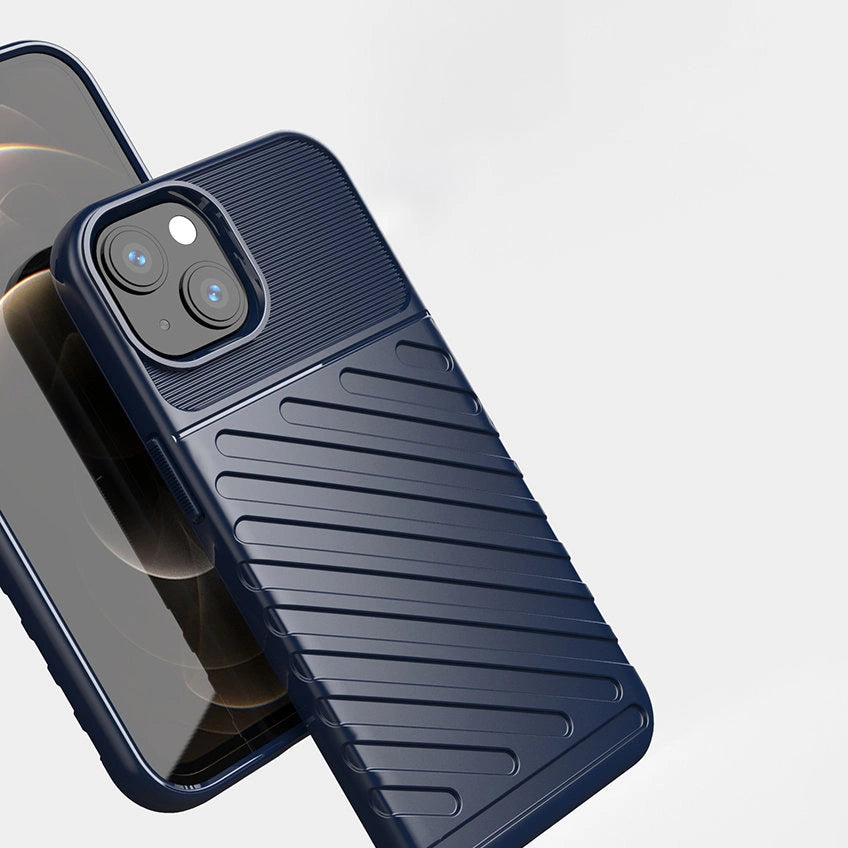 Thunder Case Flexible Tough Rugged Cover TPU Case for iPhone 13 mini blue_2