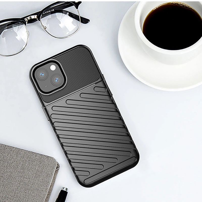 Thunder Case Flexible Tough Rugged Cover TPU Case for iPhone 13 mini black_12