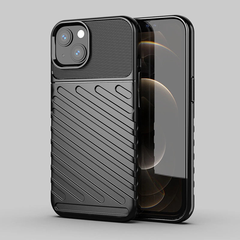 Thunder Case Flexible Tough Rugged Cover TPU Case for iPhone 13 mini black_10