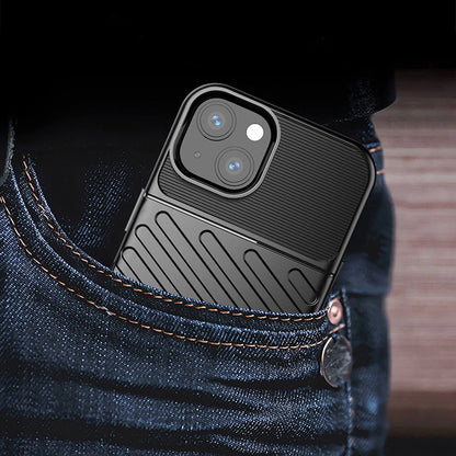 Thunder Case Flexible Tough Rugged Cover TPU Case for iPhone 13 mini black_7