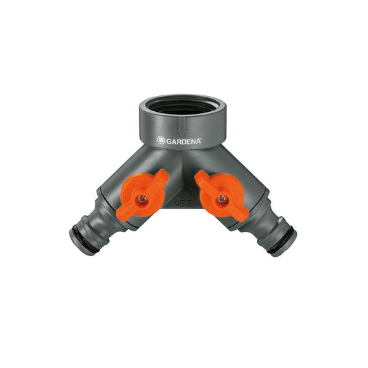 Distribuidor duplo para torneiras 21mm (1/2") 26,5mm (3/4") 33,3mm (1") (blÃ­ster) gardena_0