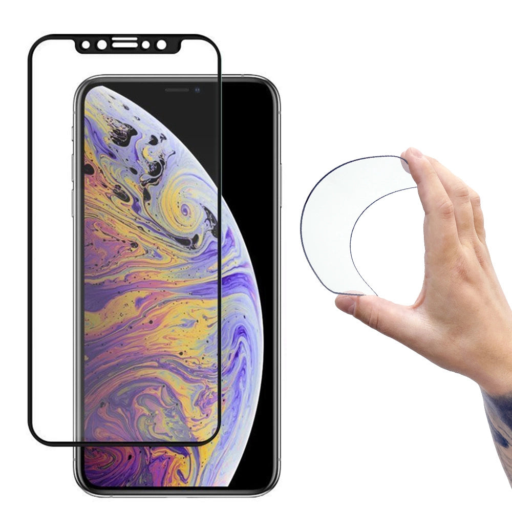 Wozinsky Full Cover Flexi Nano Glass Hybrid Screen Protector with frame for iPhone 13 mini transparent_0
