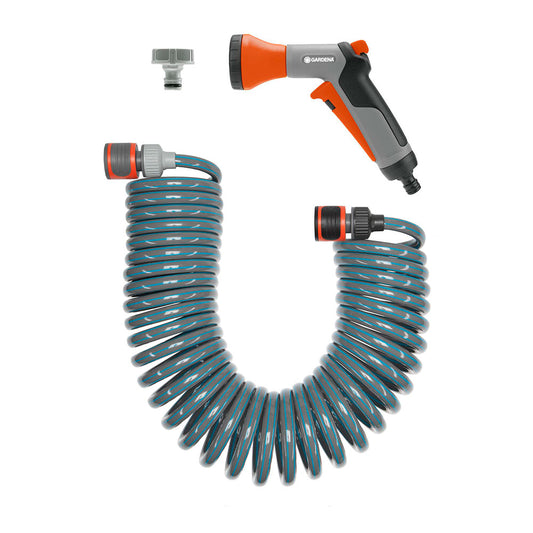 Kit de mangueira em espiral flexÃ­vel para rega. comprimento total 10m gardena_0