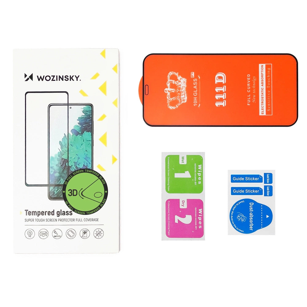 Wozinsky Tempered Glass Full Glue Super Tough Screen Protector Full Coveraged with Frame Case Friendly for iPhone 13 mini black_4