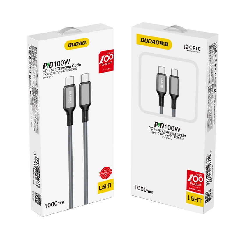 Dudao quick charging PD USB Type C - USB Type C cable 100W 1m (L5HT)_6