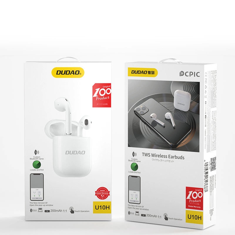 Dudao U10B TWS wireless in-ear headphones - white_4