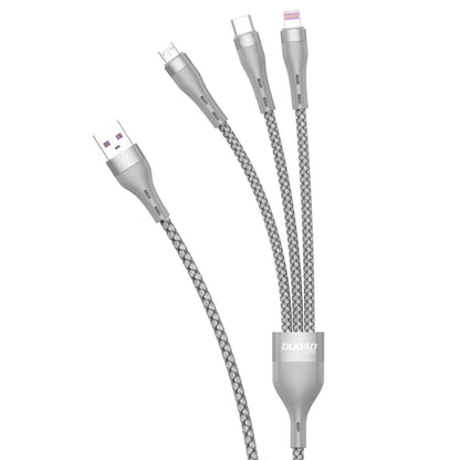 Dudao 3in1 USB cable - Lightning / microUSB / USB Type C 65W 1.2m gray (L20X)_0