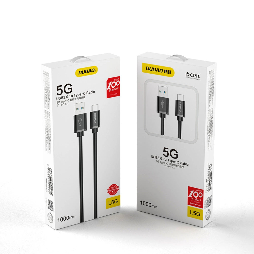 Dudao cable USB cable - USB Type C Super Fast Charge 1 m black (L5G-Black)_3