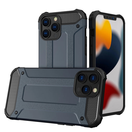 Hybrid Armor Case Tough Rugged Cover for iPhone 13 Pro blue_0