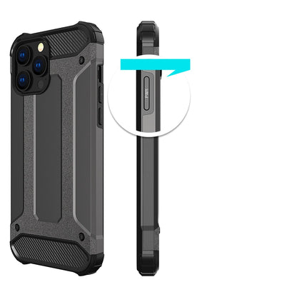 Hybrid Armor Case Tough Rugged Cover for iPhone 13 Pro silver_3