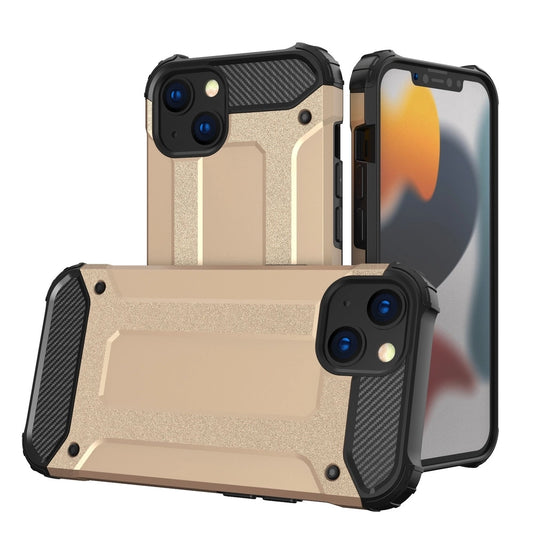 Hybrid Armor Case Tough Rugged Cover for iPhone 13 golden_0