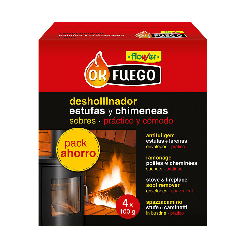 Limpa fuligem em saquetas para chaminÃ©s e lareiras 4 uds x 100 g_0