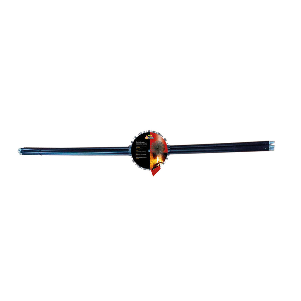 Kit de limpeza mecÃ¢nica para chaminÃ©s 4 x varetas 1,40 m (comprimento total 5,6 m) + ouriÃ§o de aÃ§o 250 mm_0