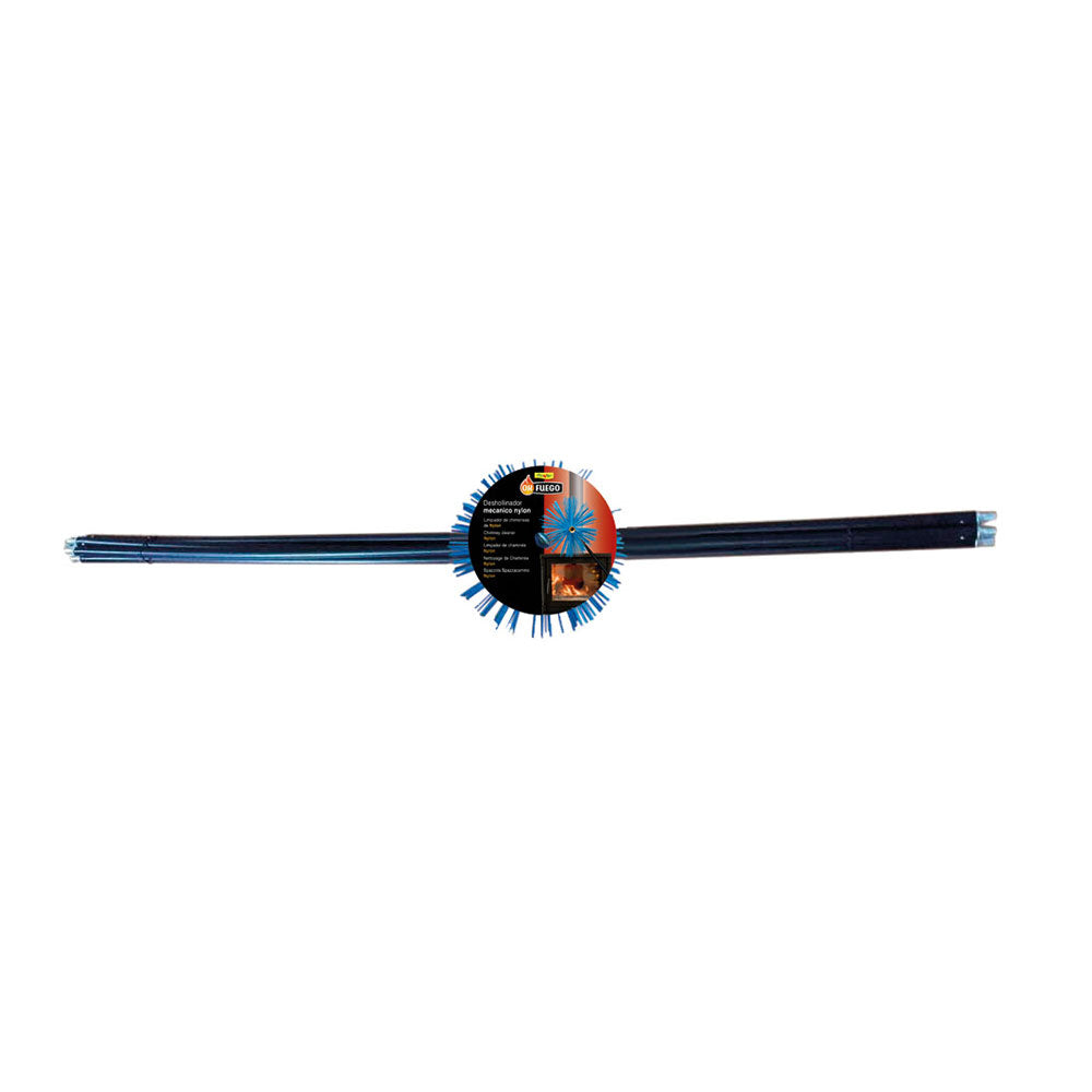 Kit de limpeza mecÃ¢nica para chaminÃ©s 4 x varetas 1,40 m (comprimento total 5,6 m) + ouriÃ§o de nylon 200 mm_0