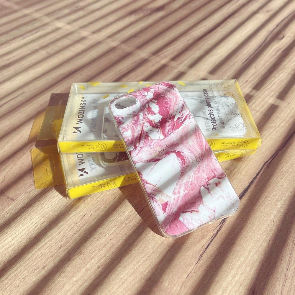 Wozinsky Marble TPU case cover for Xiaomi Redmi Note 10 5G / Poco M3 Pro pink_2