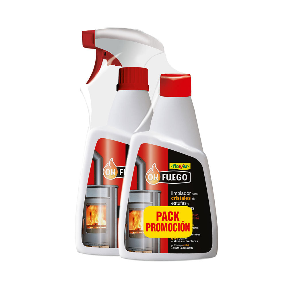 Limpa-vidros para salamandras e lareiras 500 ml, pack 2un_0