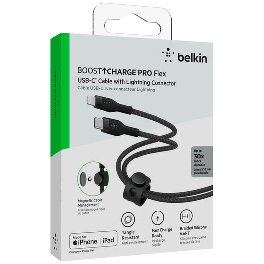 Cabo Lightning/USB-C Belkin / 15W / 2m / Preto / CAA011BT2MBK_0