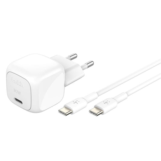 Carregador Belkin BOOST Charge USB-C/USB-C 30W PD / Branco / WCA008KQ1MWH-B6_0