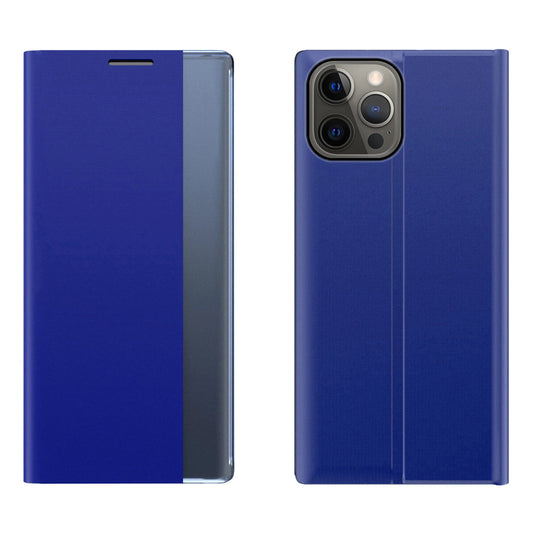 Sleep Case Bookcase Type Case with Smart Window for iPhone 13 Pro blue_0