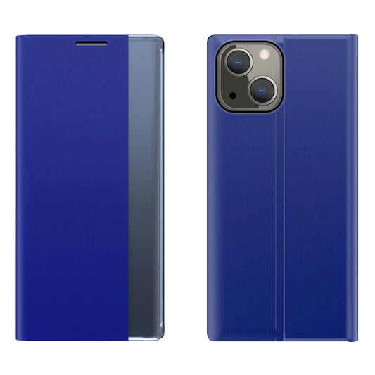 Sleep Case Bookcase Type Case with Smart Window for iPhone 13 blue_0