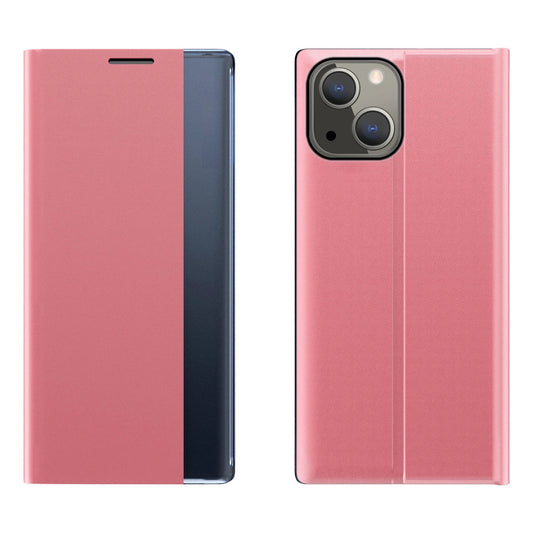 Sleep Case Bookcase Type Case with Smart Window for iPhone 13 mini pink_0
