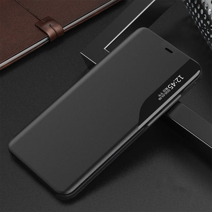 Eco Leather View Case elegant bookcase type case with kickstand for iPhone 13 mini black_10