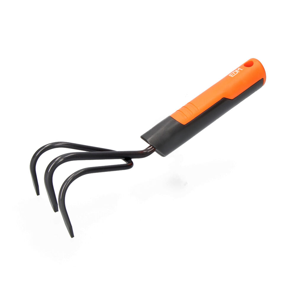 Cultivador 3 dentes de jardinagem cinza/laranja_0
