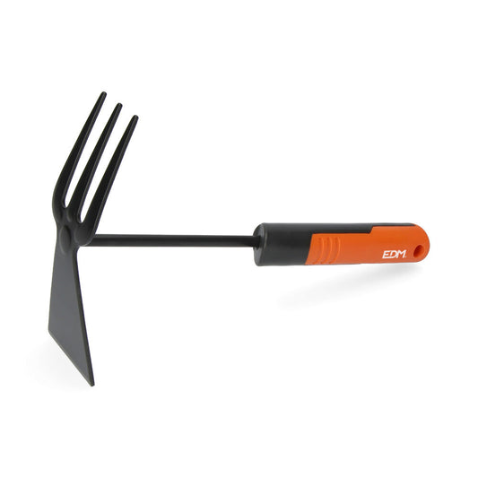Sacho com ancinho de jardinagem 31cm cinza/laranja edm_0