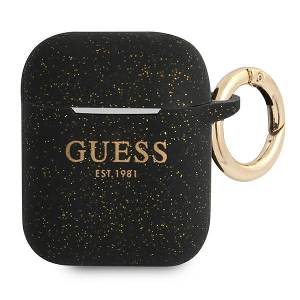 Guess GUA2SGGEK AirPods cover black/black Silicone Glitter_0