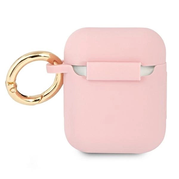 Guess GUA2SSSI AirPods cover pink/pink Silicone Vintage Script_1