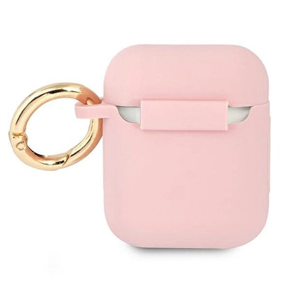 Guess GUA2SSSI AirPods cover pink/pink Silicone Vintage Script_1