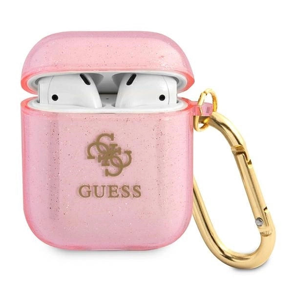 Guess GUA2UCG4GP AirPods cover pink/pink Glitter Collection_0