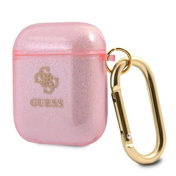 Guess GUA2UCG4GP AirPods cover pink/pink Glitter Collection_2