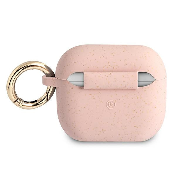 Guess GUA3SGGEP AirPods 3 cover pink/pink Silicone Glitter_1