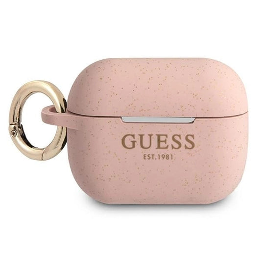 Guess GUAPSGGEP AirPods Pro cover pink/pink Silicone Glitter_0