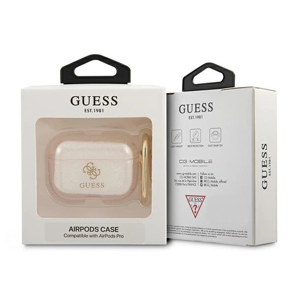 Guess GUAPUCG4GD AirPods Pro cover gold/gold Glitter Collection_2