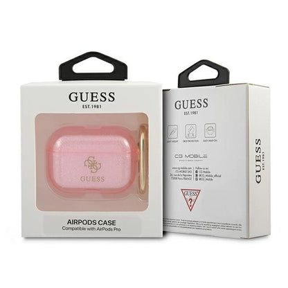 Guess GUAPUCG4GP AirPods Pro cover pink/pink Glitter Collection_2
