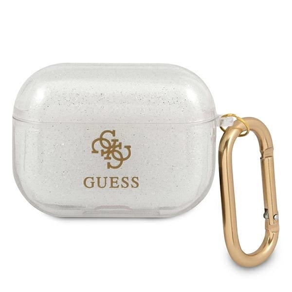 Guess GUAPUCG4GT AirPods Pro cover Transparent Glitter Collection_0