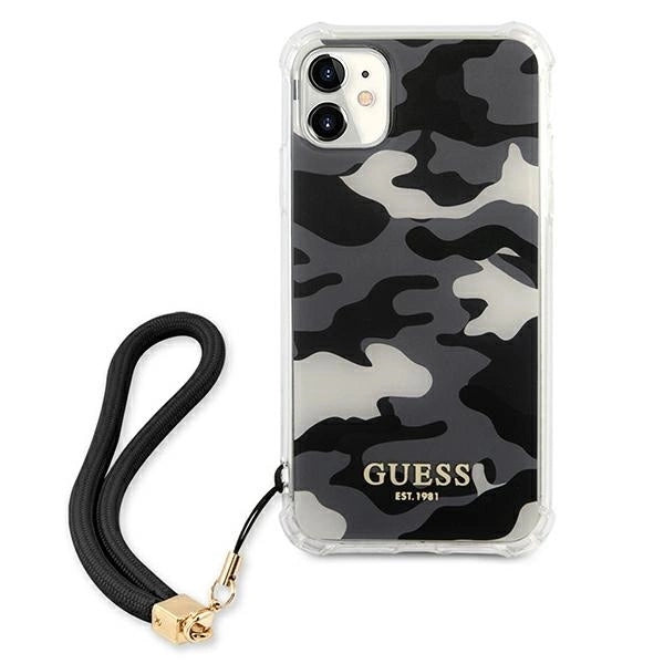 Guess GUHCN61KSARBK iPhone 11 6.1" / Xr black/black hardcase Camo Collection_2