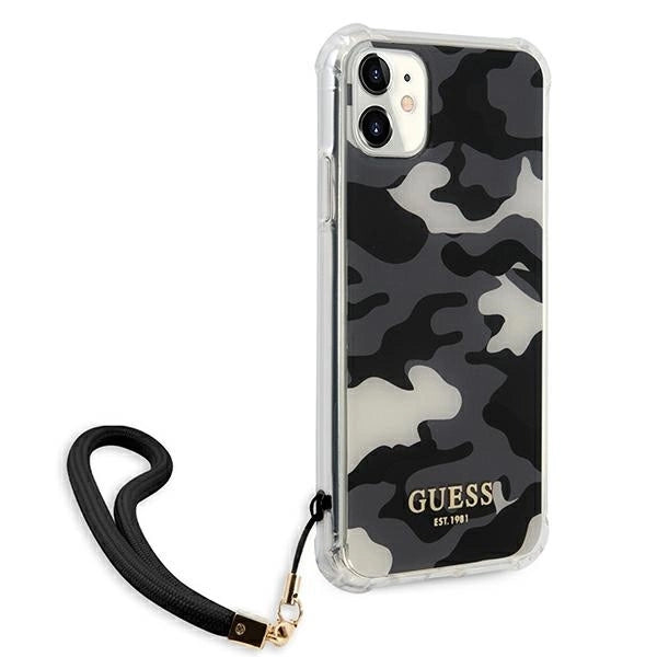 Guess GUHCN61KSARBK iPhone 11 6.1" / Xr black/black hardcase Camo Collection_3