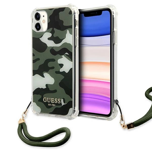 Guess GUHCN61KSARKA iPhone 11 6.1" / Xr green/khaki hardcase Camo Collection_0