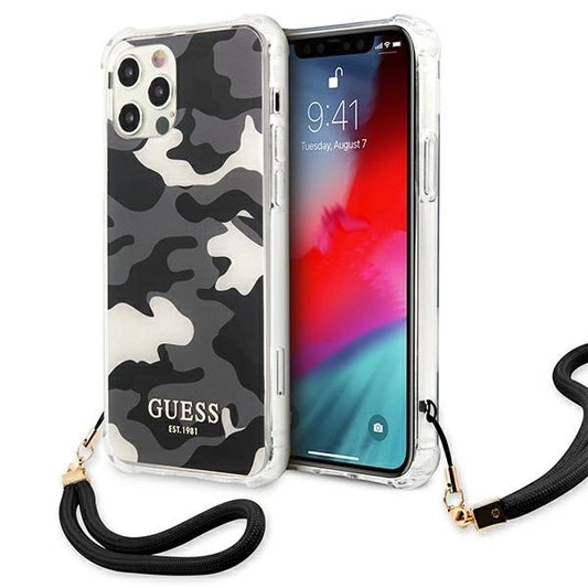 Guess GUHCP12LKSARBK iPhone 12 Pro Max 6.7&quot; black/black hardcase Camo Collection_0