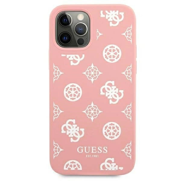 Guess GUHCP12LLSPEWPI iPhone 12 Pro Max 6.7" pink/pink hard case Peony Collection_2