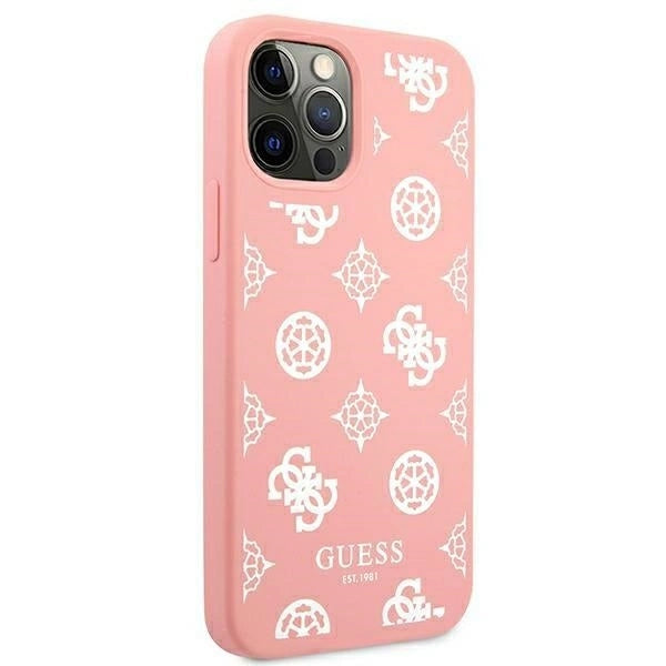 Guess GUHCP12LLSPEWPI iPhone 12 Pro Max 6.7" pink/pink hard case Peony Collection_3