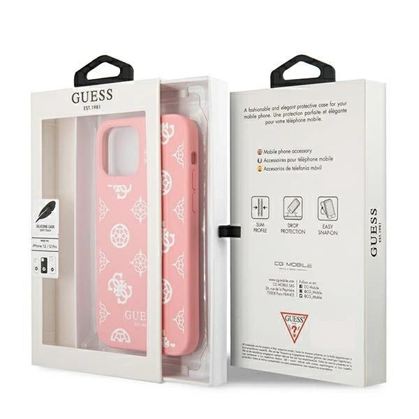 Guess GUHCP12LLSPEWPI iPhone 12 Pro Max 6.7" pink/pink hard case Peony Collection_7