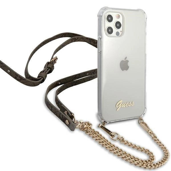 Guess GUHCP12MKC4GSGO iPhone 12/12 Pro 6.1" Transparent hard case 4G Gold Chain_3