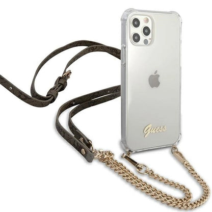 Guess GUHCP12MKC4GSGO iPhone 12/12 Pro 6.1" Transparent hard case 4G Gold Chain_3